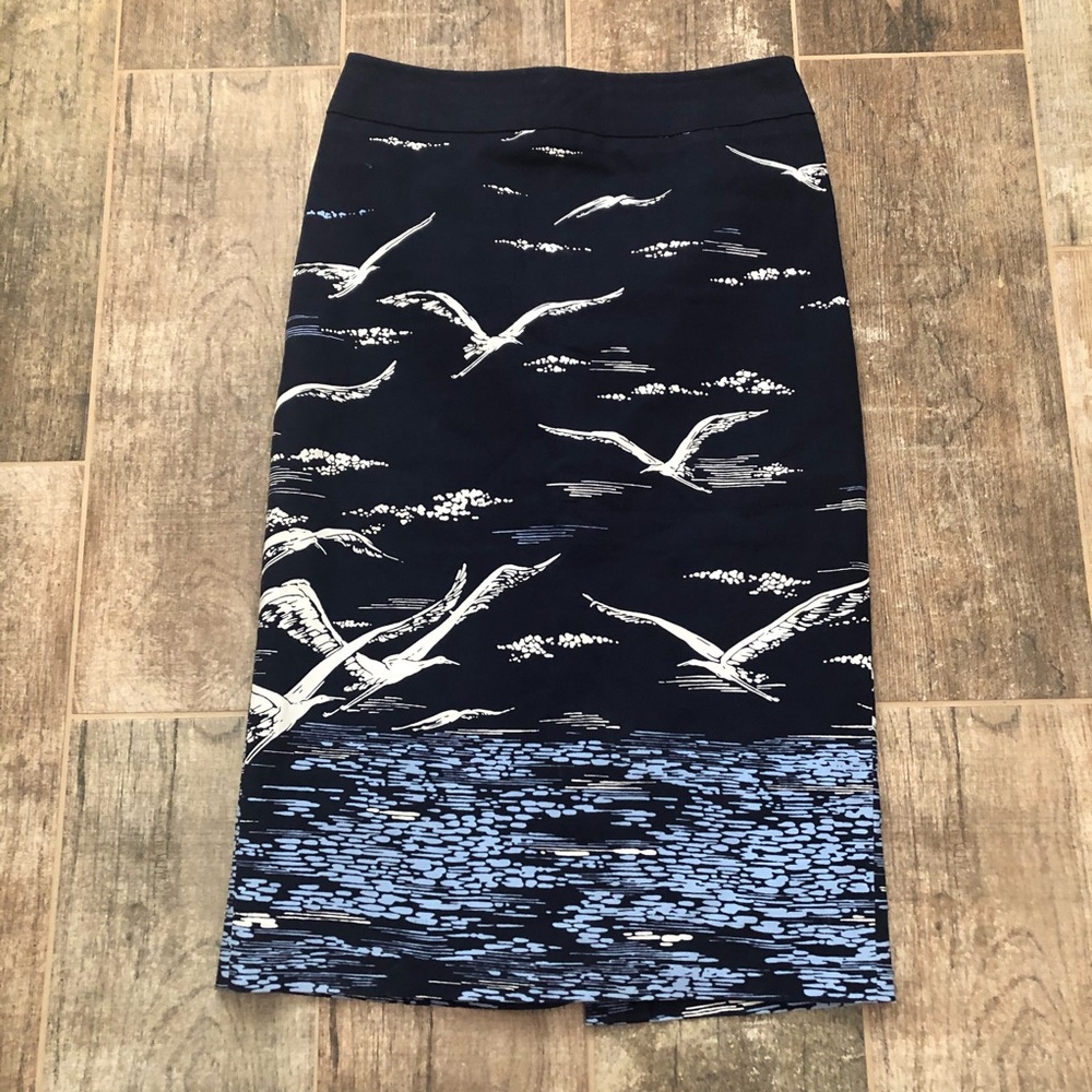 Maeve by Anthropologie Shorebird Seagull Skirt